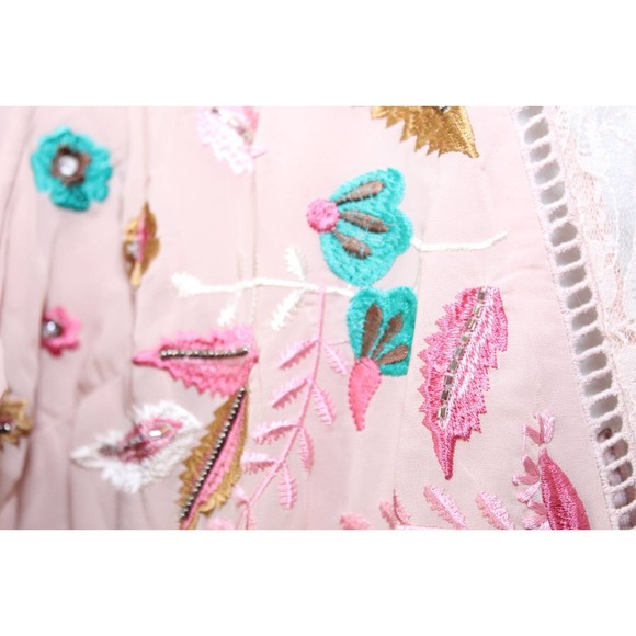 NWT Frock & Frill Allover Embroidered Maxi Dress Beaded Plus Size 24 H14122 - Picture 7 of 12